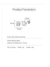 Load image into Gallery viewer, Silver Studs 6mm Made with Crystals From SWAROVSKI(R) Crystal
