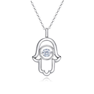 925 Sterling Silver Hand Pendant Made with Crystal From Swarovski(R)-AAA-Zircon