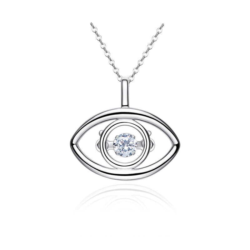 925 Sterling Silver Evil eye Pendant Made with AAA-Zircon