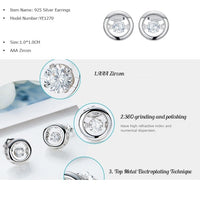 Load image into Gallery viewer, 925 Sterling Silver Circle Earrings Made with Crystal From Swarovski(R)-AAA-Zircon
