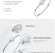 Load image into Gallery viewer, 925 Silver Triangle Bangle Pave with AAA-Zircon Made with &quot;Crossfor Component&quot;-Dancing Stones
