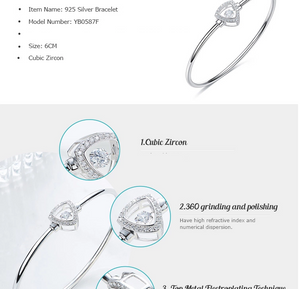 925 Silver Triangle Bangle Pave with AAA-Zircon Made with "Crossfor Component"-Dancing Stones