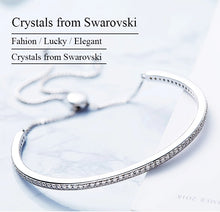 Load image into Gallery viewer, 925 Silver Bangle Pave with AAA-Zircon Made with Crystals From SWAROVSKI(R)
