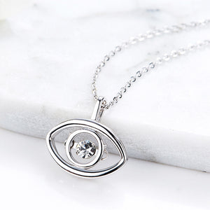 925 Sterling Silver Evil eye Pendant Made with AAA-Zircon