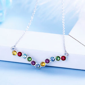 925 Sterling Silver Multi colors Pendant Made with Crystal From Swarovski(R)