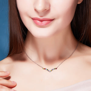 925 Sterling Silver Multi colors Pendant Made with Crystal From Swarovski(R)