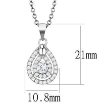 Load image into Gallery viewer, 925 Sterling Silver Chain Pendant with AAA Grade CZ-Rhodium
