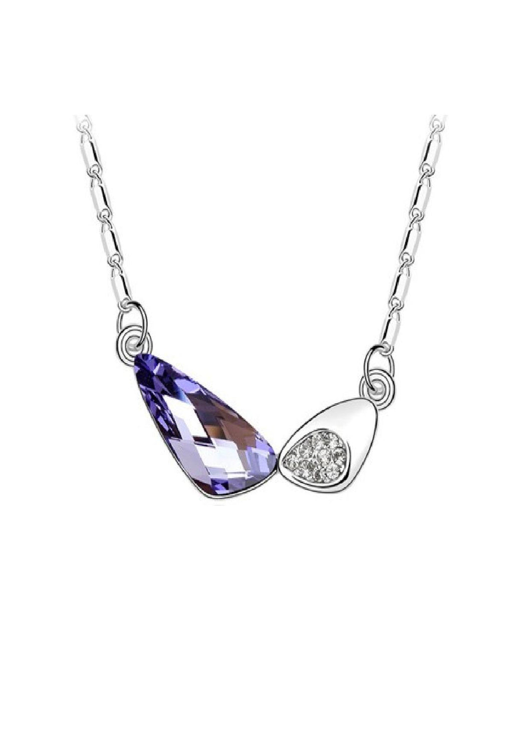 Stainless Steel Heart Pendant Made with Crystal from SWAROVSKI®-Sapphire