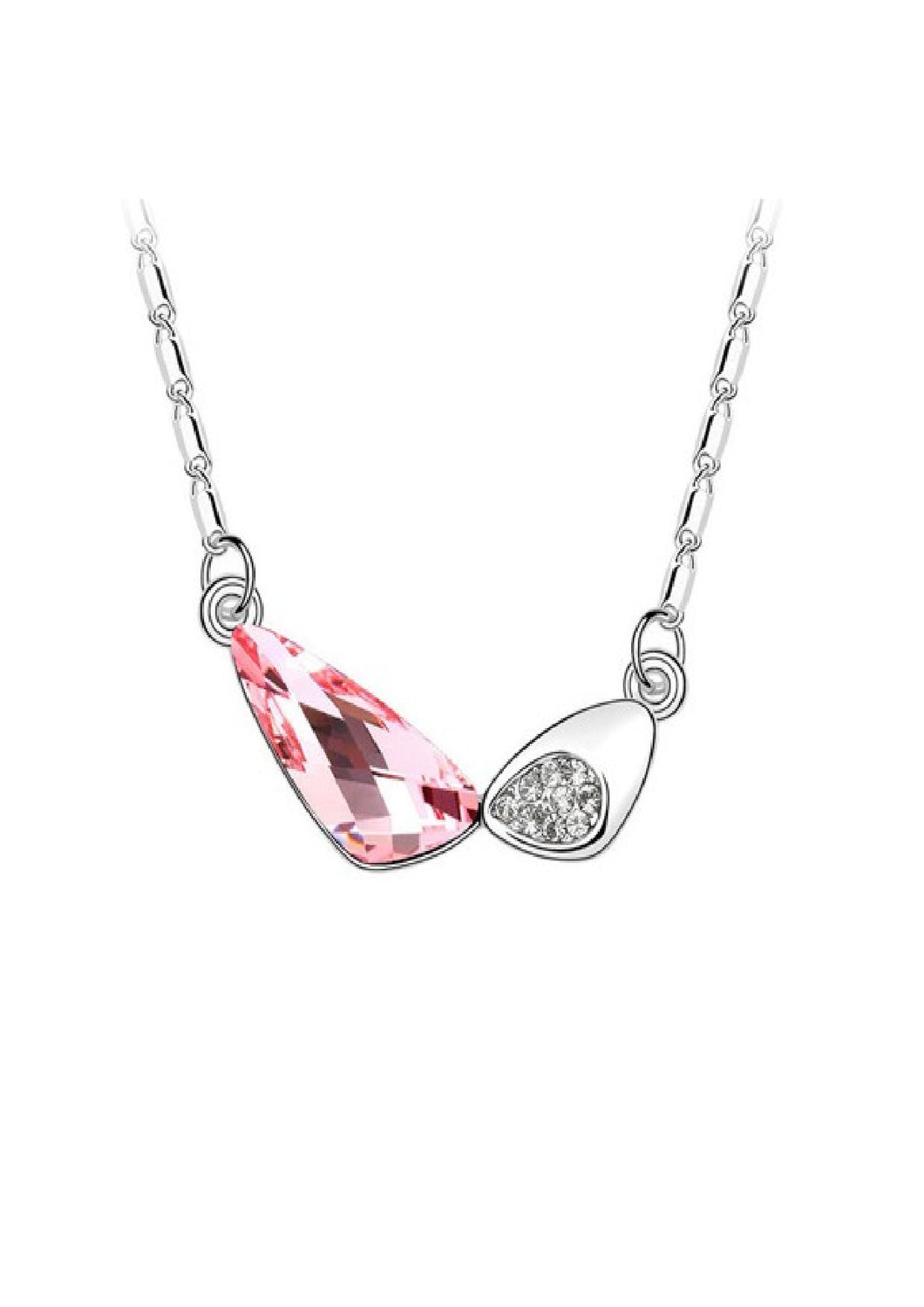 Stainless Steel Heart Pendant Made with Crystal from SWAROVSKI®-Rose