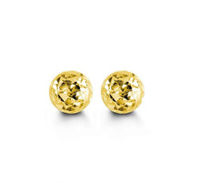 Charger l&#39;image dans la galerie, 10K YELLOW GOLD CLASSIC BALL STUD Diamond Cut EARRINGS, ALL SIZES
