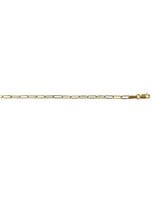 Load image into Gallery viewer, 10k Yellow Gold Solid Paper Clip Bracelet 3.0 mm
