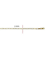 Load image into Gallery viewer, 10k Yellow Gold Solid Paper Clip Bracelet 3.0 mm
