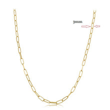 Load image into Gallery viewer, 10k Gold 3.0mm Paper Clip Chain
