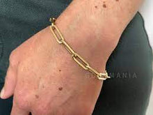 Load image into Gallery viewer, 10K Yellow Gold Solid Paper Clip Bracelet 6.0 mm
