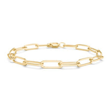 Load image into Gallery viewer, 10K Yellow Gold Solid Paper Clip Bracelet 6.0 mm
