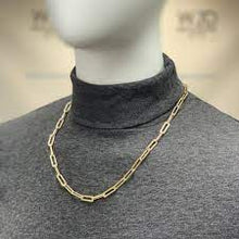 Load image into Gallery viewer, 10k Gold 6.0mm Paper Clip Chain

