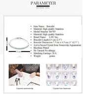 Load image into Gallery viewer, Stainless Steel Bracelet made with Crystal from SWAROVSKI®-Aquamarine
