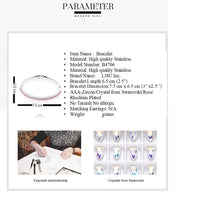 Load image into Gallery viewer, Stainless Steel Bracelet made with Crystal from SWAROVSKI®-Rose
