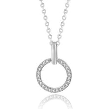 Load image into Gallery viewer, 925 Sterling Silver Circle of Life Necklace Cubic Zirconium
