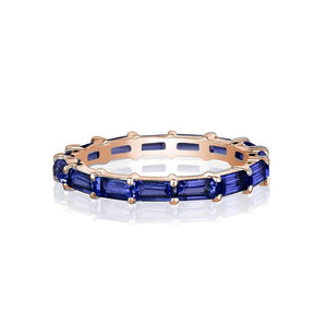 BAGUETTE ETERNITY RING (Available in 5 Colors Stones)
