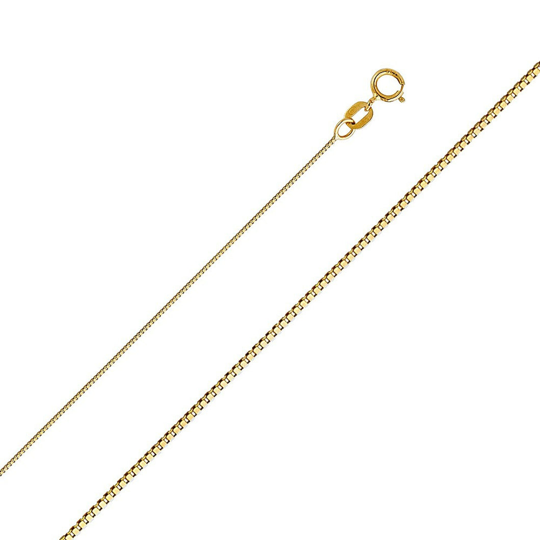 10K Yellow Gold Box Chain 0.5 MM