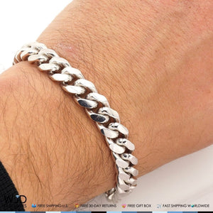 Sterling Silver 9.0 mm Miami Cuban Bracelet