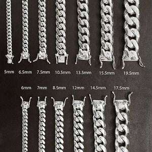 Sterling Silver 9.0 mm Miami Cuban Bracelet