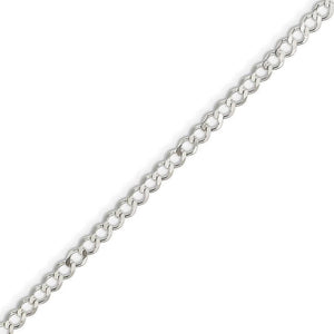 Sterling Silver 4.5 mm Flat Curb Bracelet