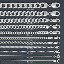 Load image into Gallery viewer, Sterling Silver 7.5 mm Flat Curb Bracelet
