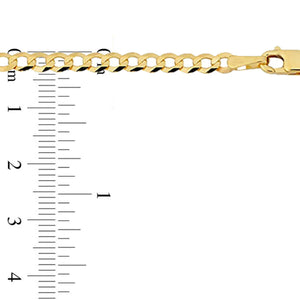 10K Gold 4mm Flat Curb Chain