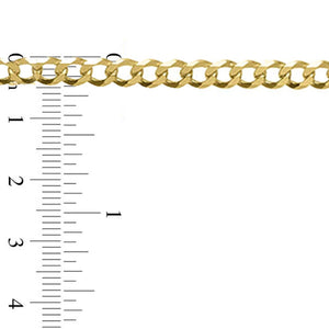 10K Gold 5mm Flat Curb Chain