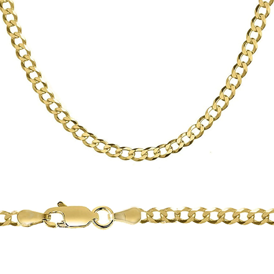 10K Gold 5mm Flat Curb Chain