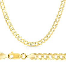 Load image into Gallery viewer, 10K Gold 8mm Flat Curb Chain
