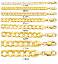 Load image into Gallery viewer, 10K Gold 8mm Flat Curb Chain
