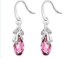 Load image into Gallery viewer, Stainless Steel Drop Earrings Made with Crystal from SWAROVSKI® Rose
