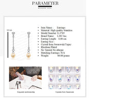 Load image into Gallery viewer, Stainless Steel Earrings Made with Crystal from SWAROVSKI®-Topaz
