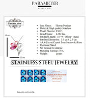 Load image into Gallery viewer, Stainless Steel Pendant Flower Made with Crystal from SWAROVSKI®-Rose
