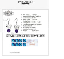 Load image into Gallery viewer, Stainless Steel Earrings Butterfly Made with Crystal from SWAROVSKI®-Sapphire
