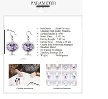 Load image into Gallery viewer, Stainless Steel Heart Earrings Made with Crystal from SWAROVSKI®-Sapphire

