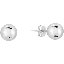 Charger l&#39;image dans la galerie, 10K WHITE GOLD CLASSIC BALL STUD EARRINGS, ALL SIZES-5mm
