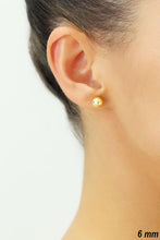 Charger l&#39;image dans la galerie, 10K YELLOW GOLD CLASSIC BALL STUD EARRINGS, ALL SIZES-6mm
