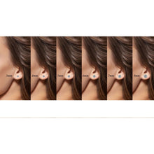 Charger l&#39;image dans la galerie, 10K SOLID WHITE GOLD CLASSIC ROUND Cubic Zirconium Stud EARRINGS-8mm-4.00ctw.
