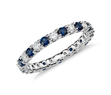 Charger l&#39;image dans la galerie, Sapphire and Diamond Eternity Ring
