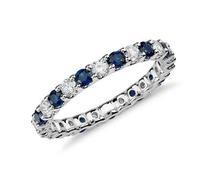Sapphire and Diamond Eternity Ring