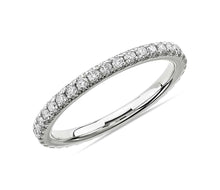Charger l&#39;image dans la galerie, Pavé Diamond Eternity Ringin 14k White Gold (1/2 ct. tw.)

