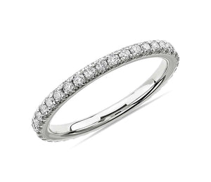 Pavé Diamond Eternity Ringin 14k White Gold (1/2 ct. tw.)