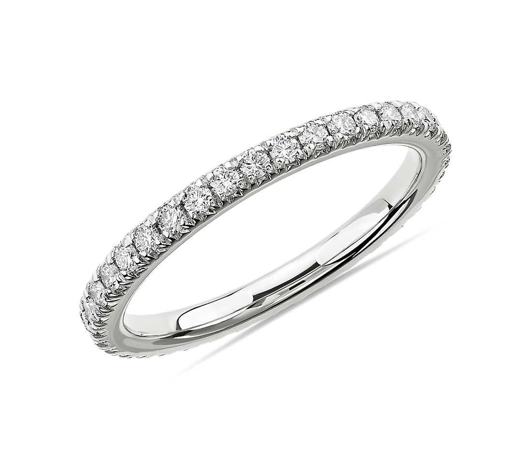 Pavé Diamond Eternity Ringin 14k White Gold (1/2 ct. tw.)