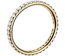 Charger l&#39;image dans la galerie, Diamond Micropavé Eternity Ring in 14k Yellow Gold
