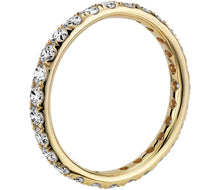 Charger l&#39;image dans la galerie, Diamond Micropavé Eternity Ring in 14k Yellow Gold
