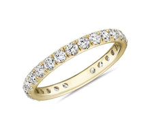 Charger l&#39;image dans la galerie, Diamond Micropavé Eternity Ring in 14k Yellow Gold

